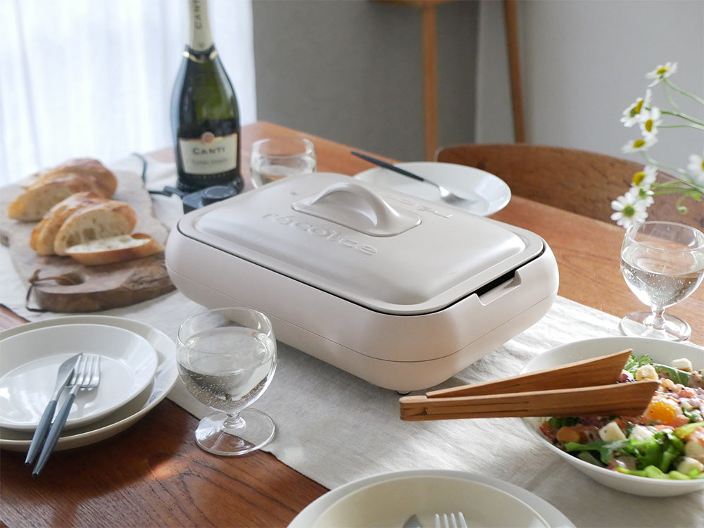 <recolte>丸洗いできるコンパクトなホットプレート