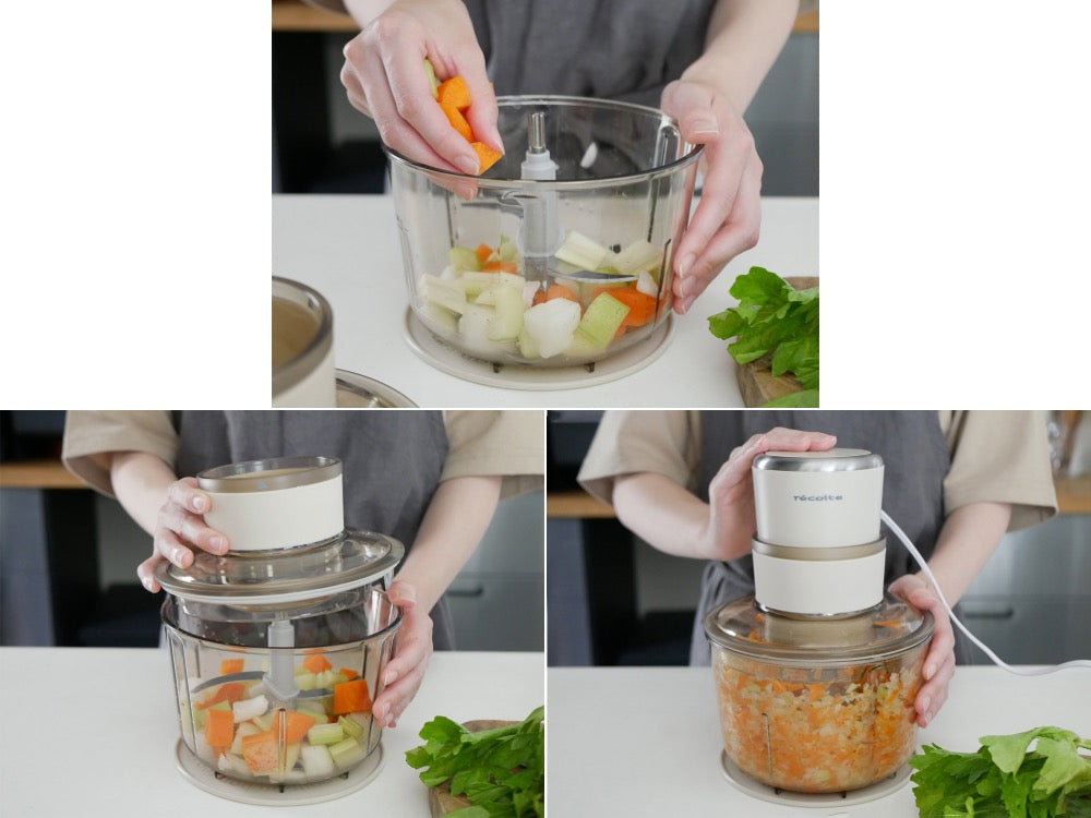 <recolte/レコルト>フードプロセッサーコンボ クリーム ホワイト