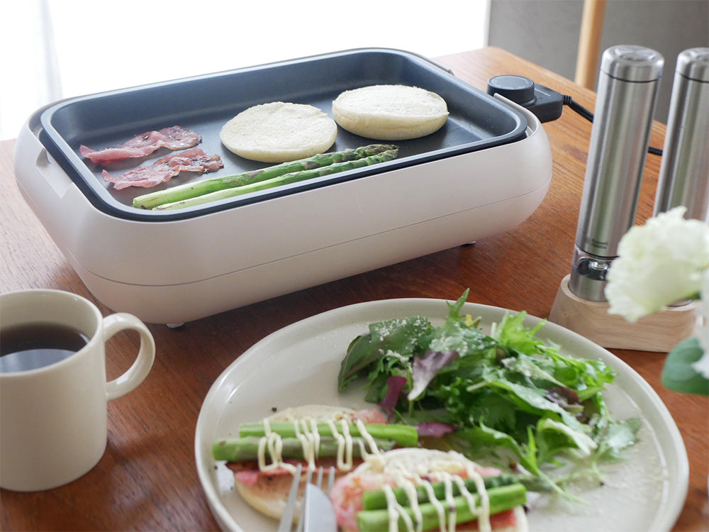 <recolte>丸洗いできるコンパクトなホットプレート