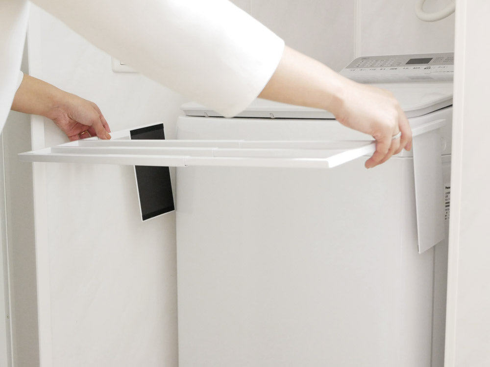 <tower/タワー>マグネット伸縮洗濯機バスタオルハンガー