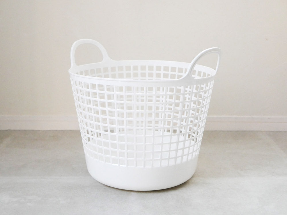 <like-it/ライクイット>ランドリーバスケット 2段 ホワイト