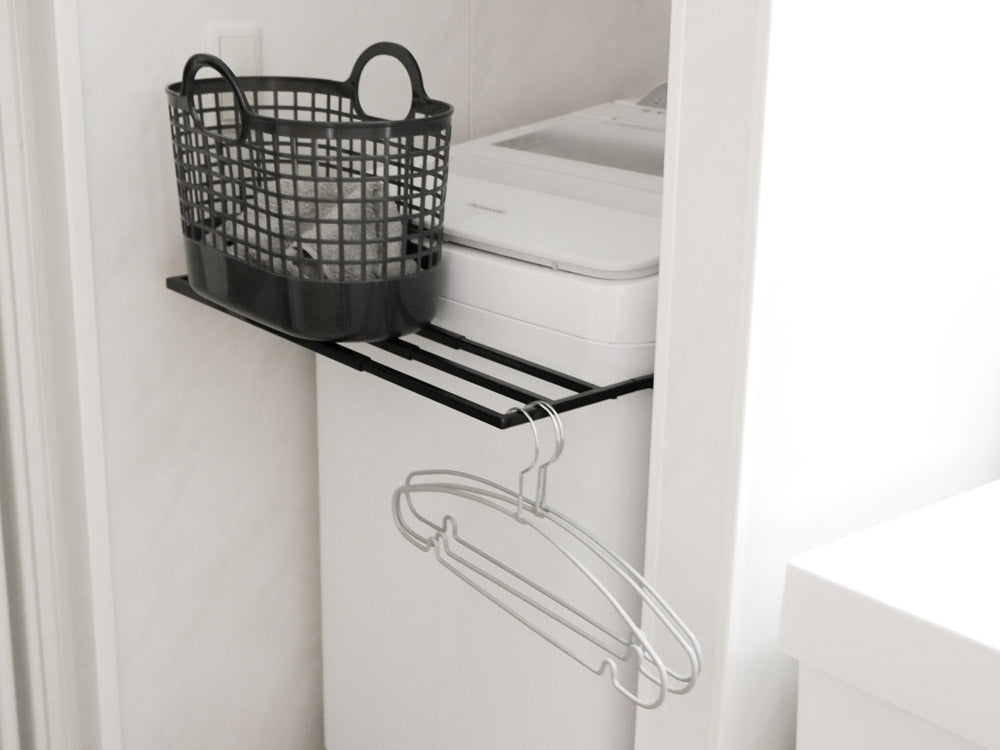 <tower/タワー>マグネット伸縮洗濯機バスタオルハンガー