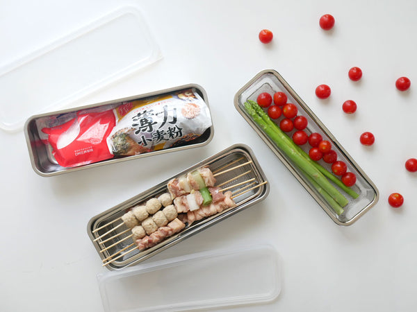 ＜Arnest/アーネスト＞1/2スリムサイズ お料理はかどる蓋付き角バット・角ザル