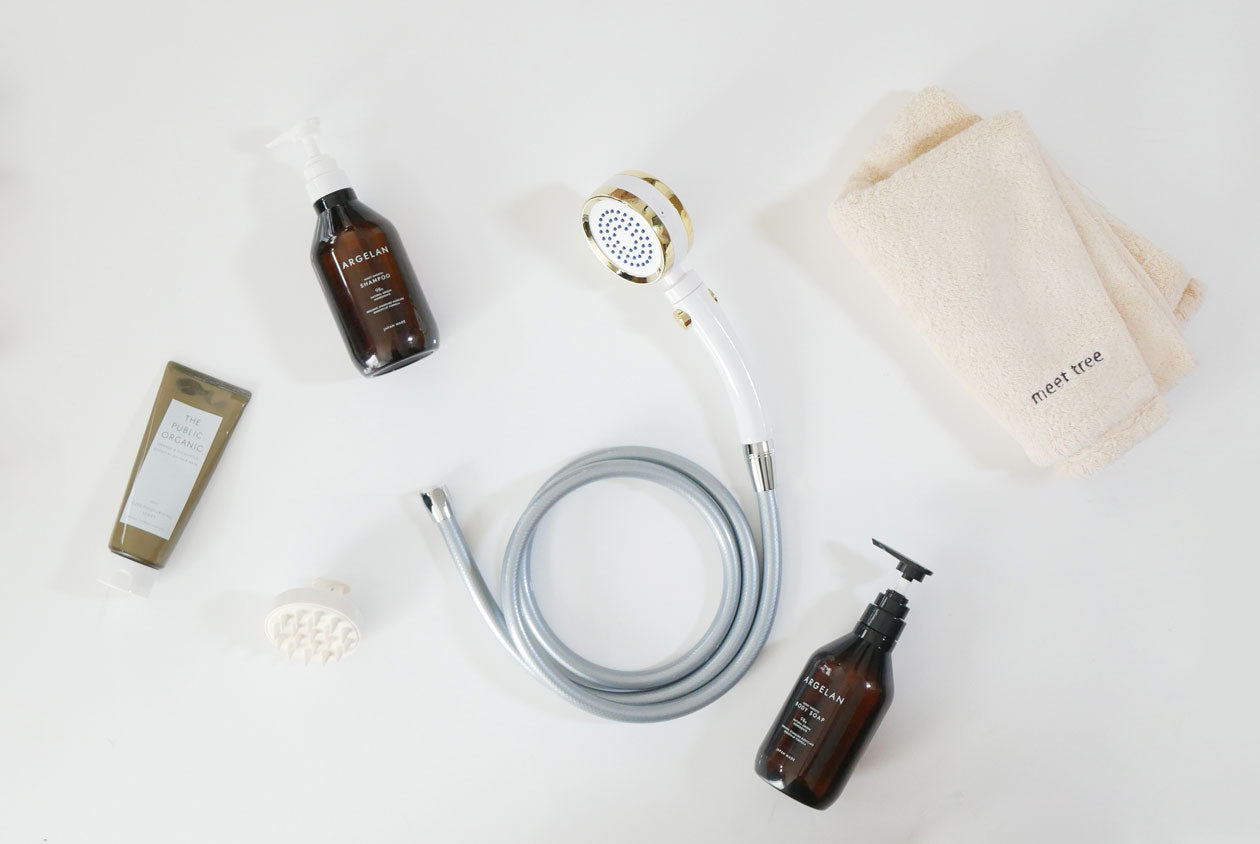 ＜Viva＞ナノバブルシャワーホース＋シルクレインシャワーヘッド セット