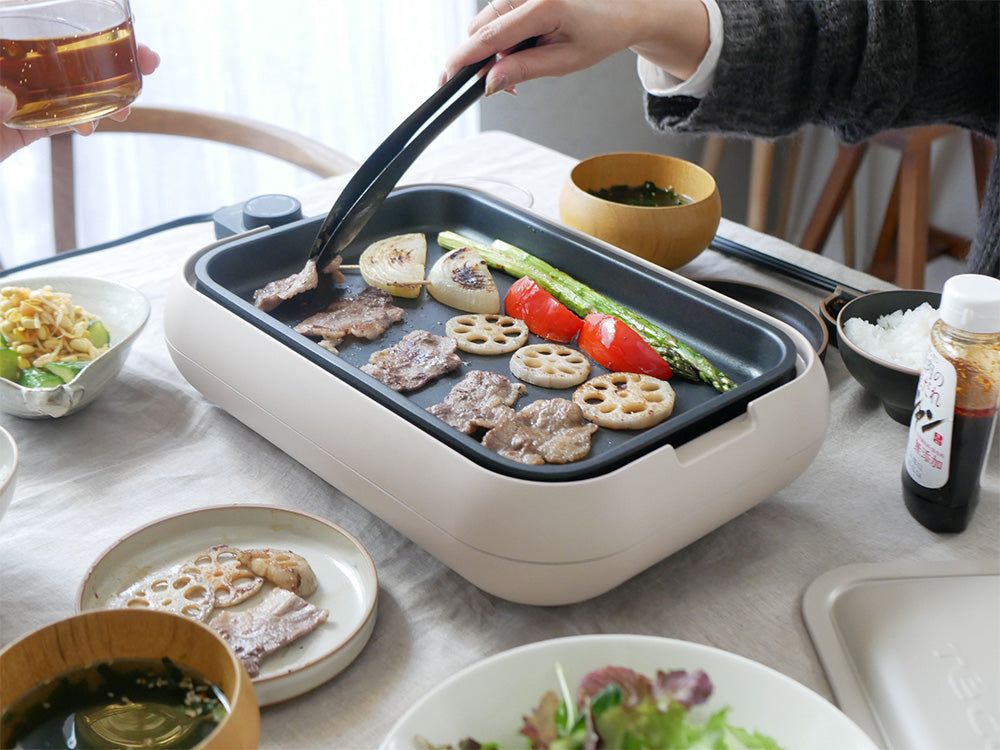 【未使用】＜recolte＞丸洗いできるコンパクトなホットプレート recolte＞丸洗いできるコンパクトなホットプレート – カチモ | カチ