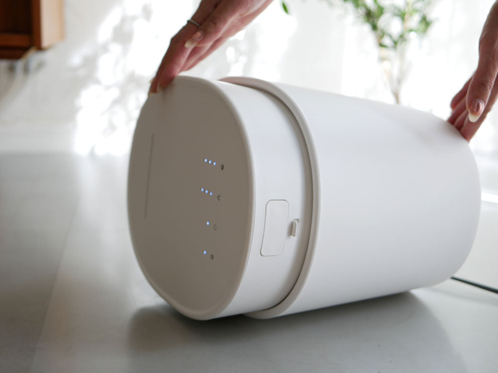 ＜±０/プラスマイナスゼロ＞転倒お湯漏れ防止機能付きスチーム式加湿器H220