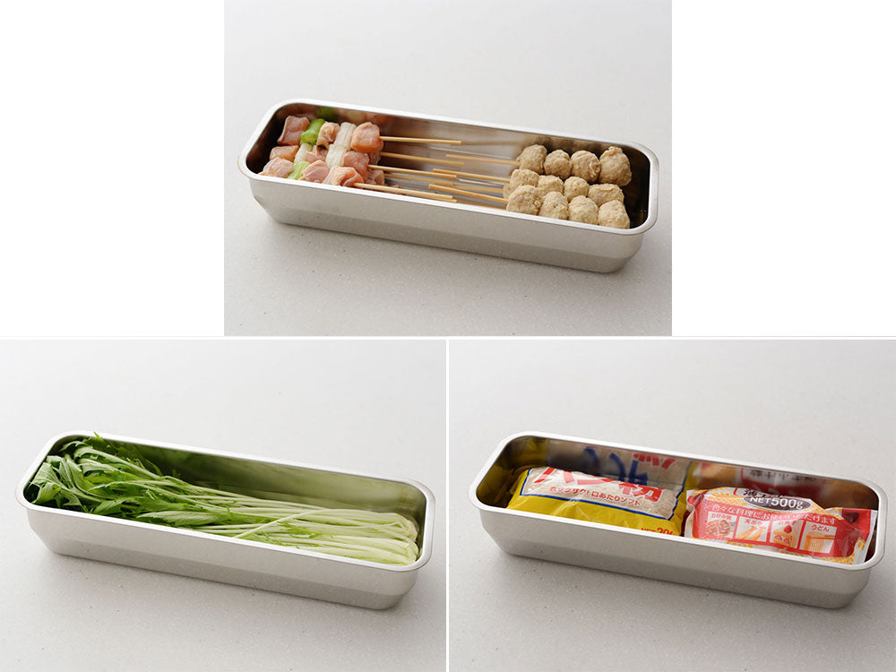 ＜Arnest/アーネスト＞1/2スリムサイズ お料理はかどる蓋付き角バット・角ザル