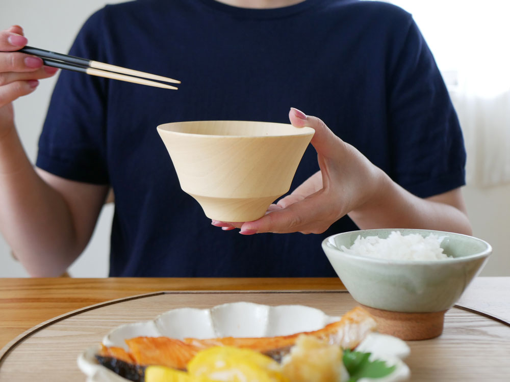 食洗機対応 天然木の汁椀