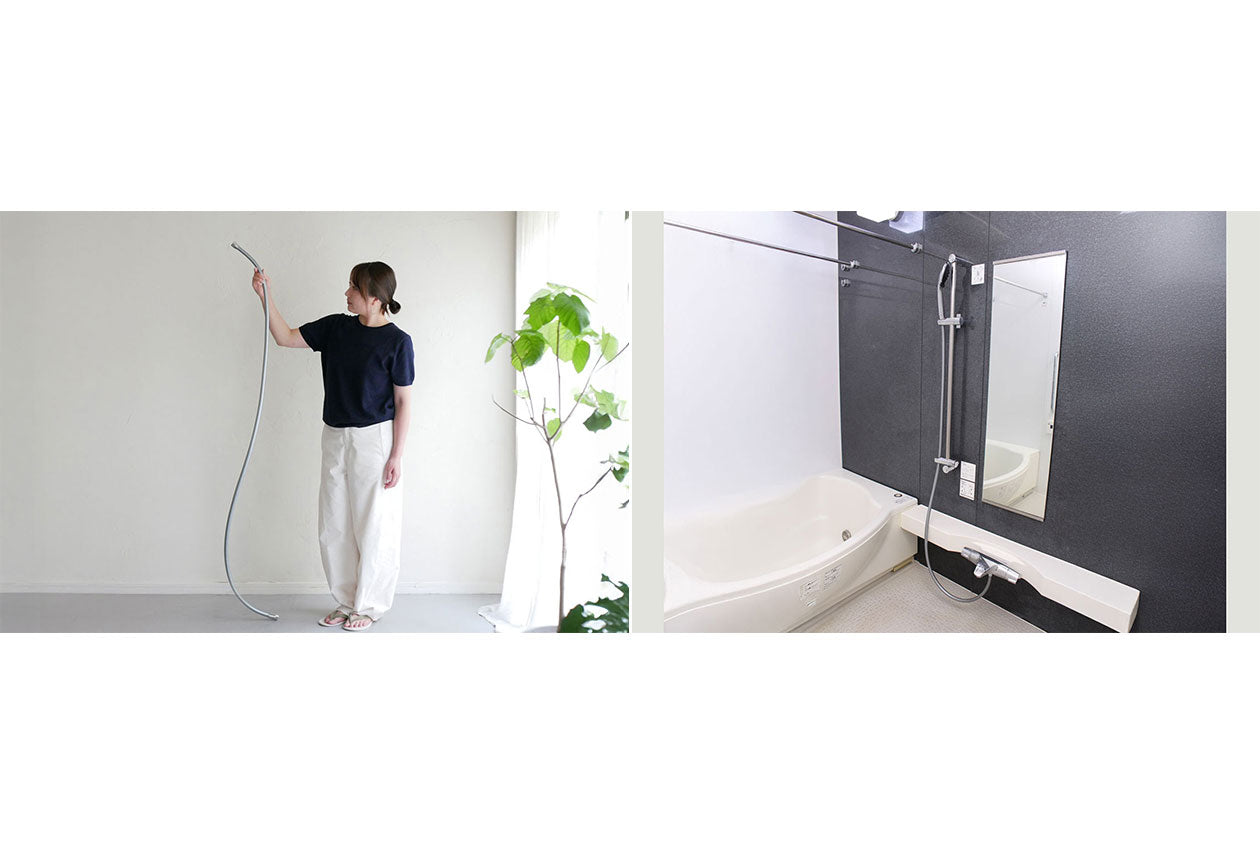 ＜Viva＞ナノバブルシャワーホース＋シルクレインシャワーヘッド セット