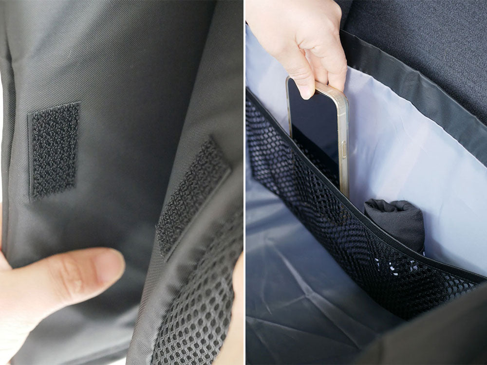 荷物の転落防止!シートボックス腰クッション