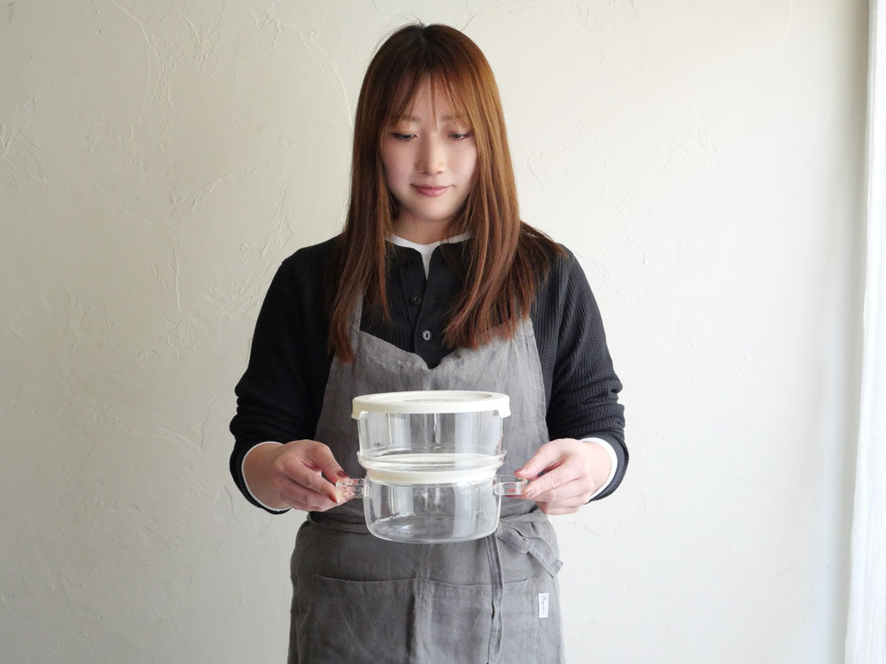 ＜HARIO/ハリオ＞「ガラスのある生活」ガラスのせいろ蒸し器