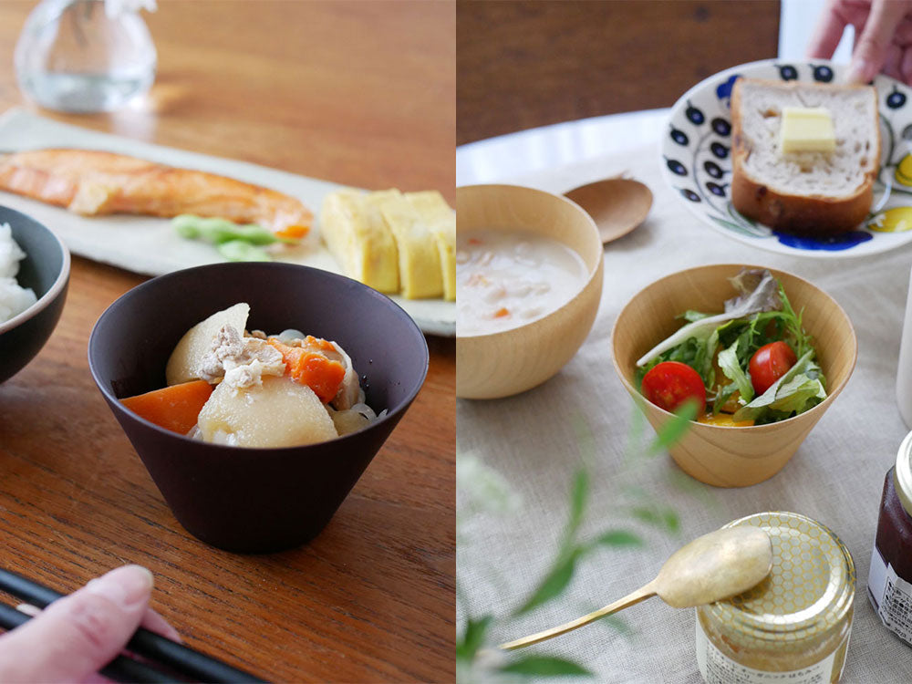 ＜木の器＞食洗機対応 天然木のマルチボール
