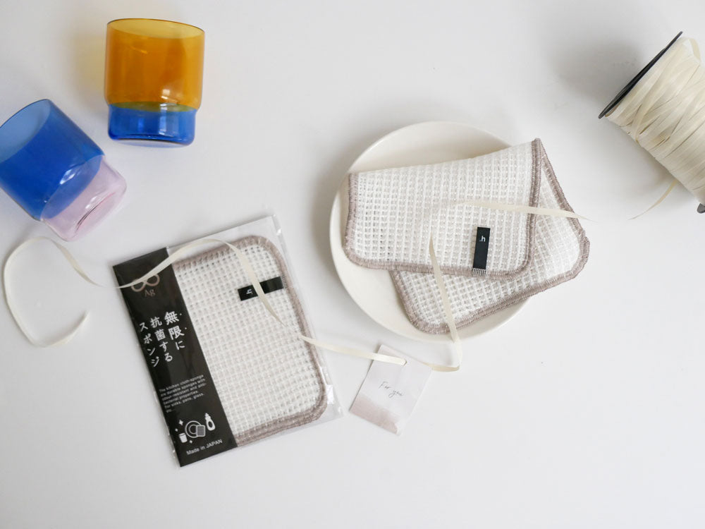 ＜Knit kobo.h/ニットコウボウドットアッシュ＞無限に抗菌するクロススポンジ