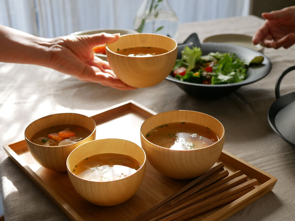 ＜木の器＞食洗機対応 天然木のマルチボール