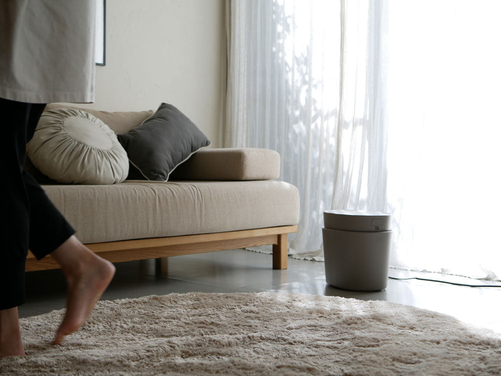 ＜±０/プラスマイナスゼロ＞転倒お湯漏れ防止機能付きスチーム式加湿器H220