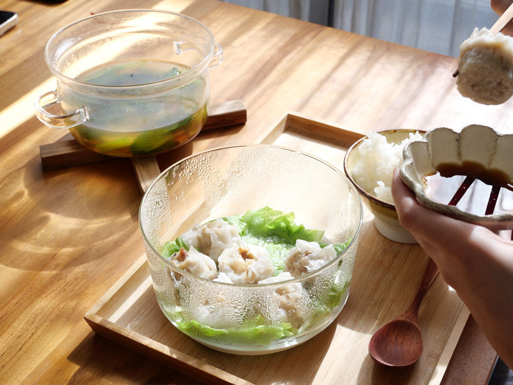 ＜HARIO/ハリオ＞「ガラスのある生活」ガラスのせいろ蒸し器