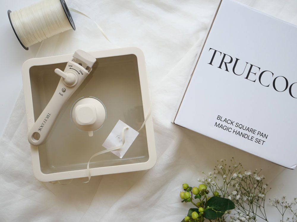 ＜TRUECOOK/トゥルークック＞コンパクトに収納できる四角いフライパンセット