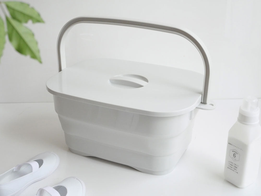 ＜ISETO/イセトー＞折りたためるつけ置き洗いバケツ