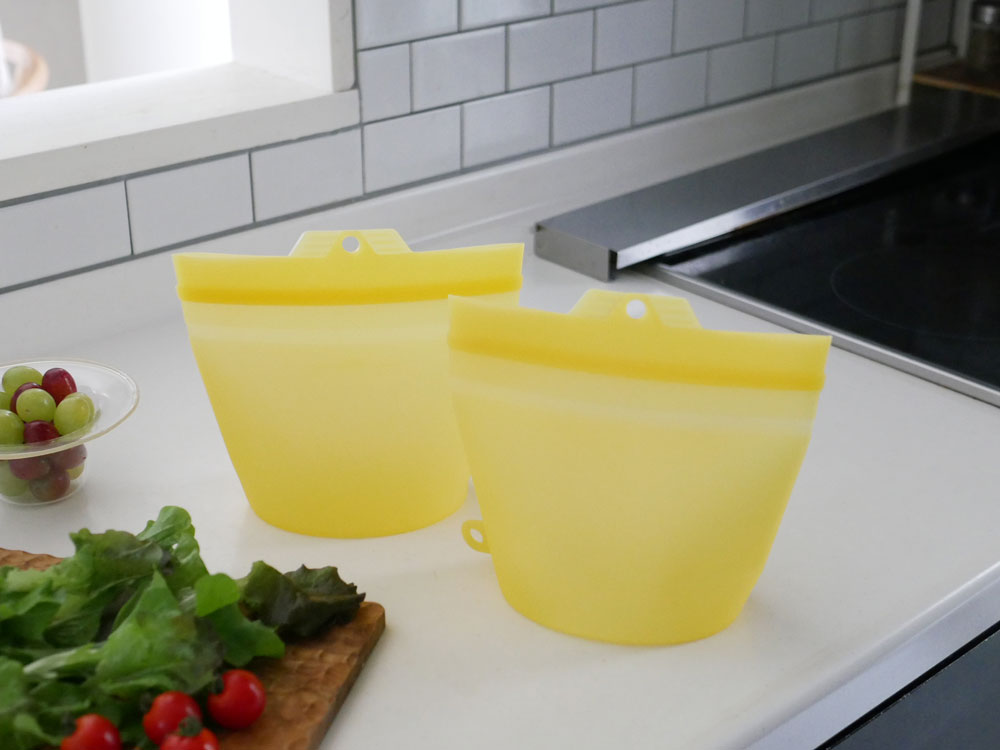 ＜コジット＞大きくひらくシリコンクックバッグ