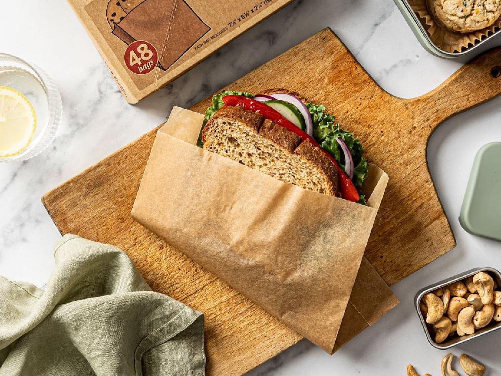 ＜if you care/イフユーケア＞FSC＆コンポスト認証　無漂白スナック＆サンドイッチバッグ（48枚入り)