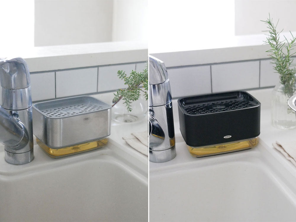 ＜OXO/オクソー＞ スポンジホルダー (ソープディスペンサー付)