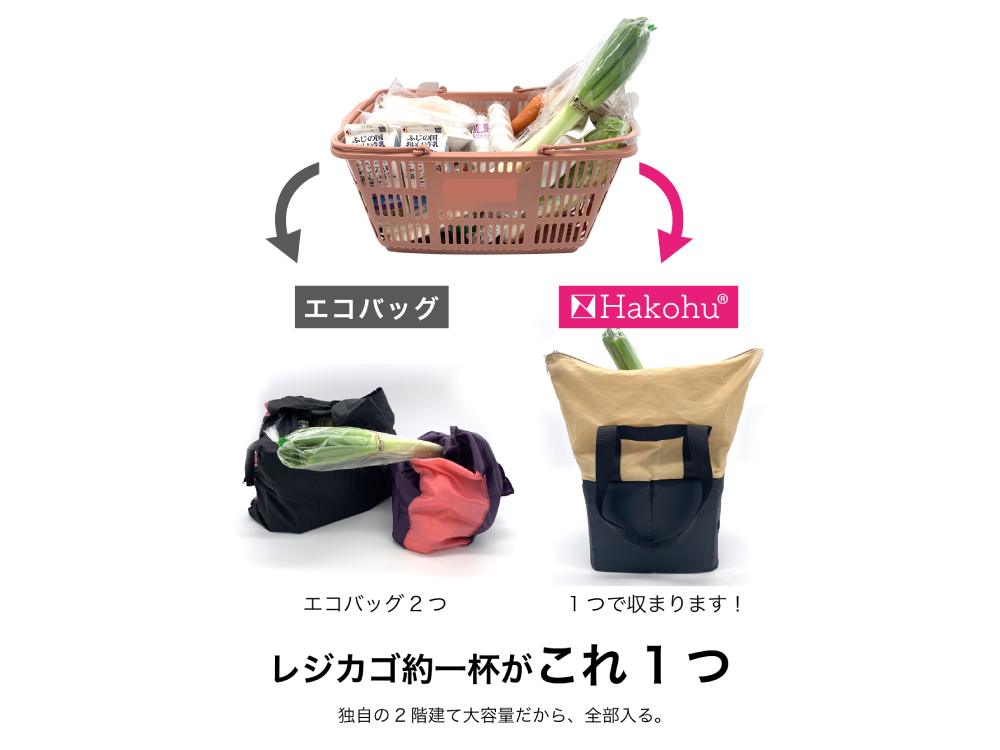＜Hakohu/ハコフ＞2階建てレジかごバッグ