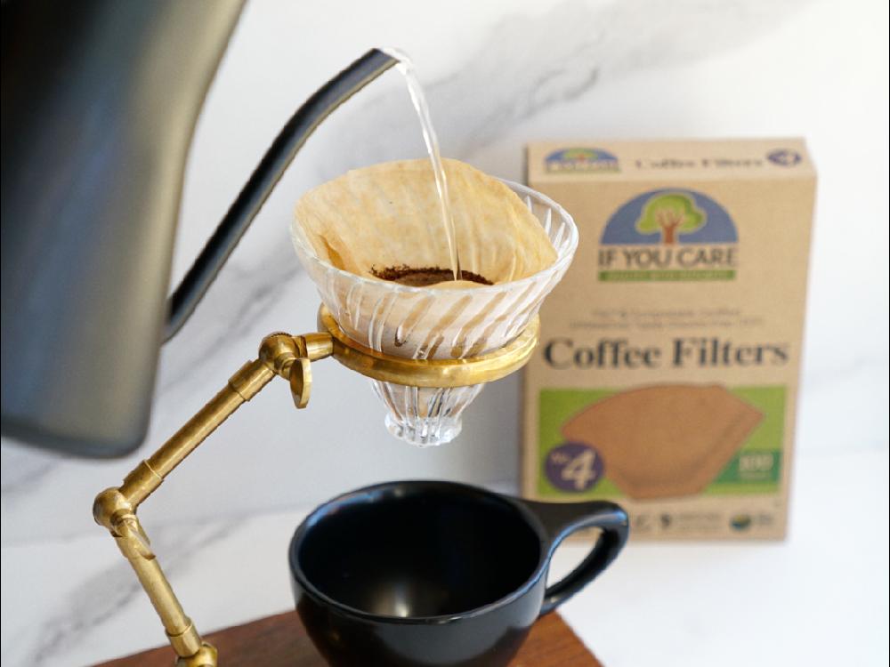 ＜if you care/イフユーケア＞FSC＆コンポスト認証 無漂白コーヒーフィルター No.4サイズ（1～4杯用） 100枚入り