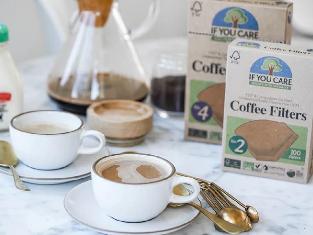 ＜if you care/イフユーケア＞FSC＆コンポスト認証 無漂白コーヒーフィルター No.4サイズ（1～4杯用） 100枚入り