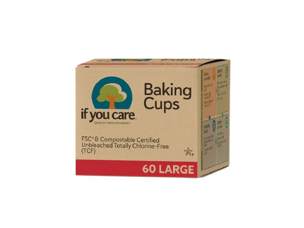 ＜if you care/イフユーケア＞FSC＆コンポスト認証 ラージベイキングカップ（60枚入り)・ ミニベイキングカップ（90枚入り)