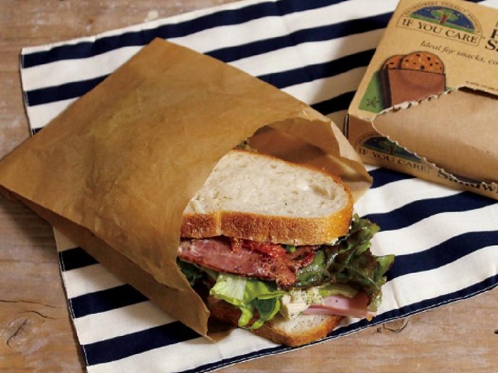 ＜if you care/イフユーケア＞FSC＆コンポスト認証　無漂白スナック＆サンドイッチバッグ（48枚入り)